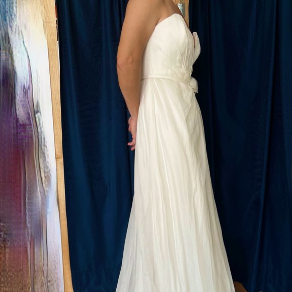 NWT Liancarlo White Wedding Dress or Evening Gown In Silk Organza Material - Picture 6 of 9